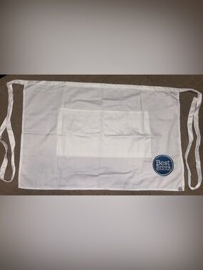Chef Works New W/Out Tags White Unisex Half Bistro Apron “Best Brews” Embroidery